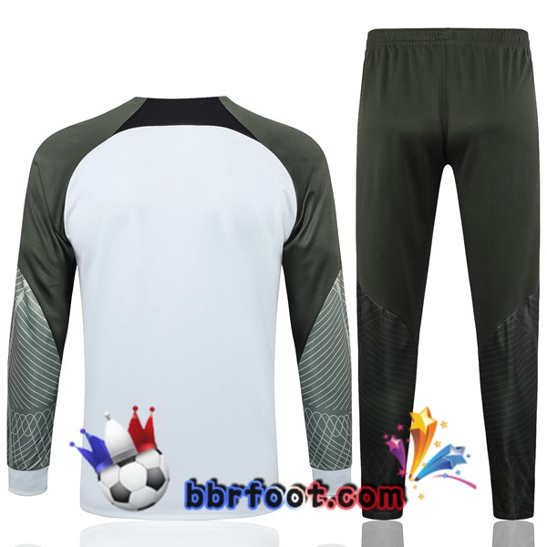 Survetement Foot - Veste FC Barcelone Blanc Vert 2023/2024