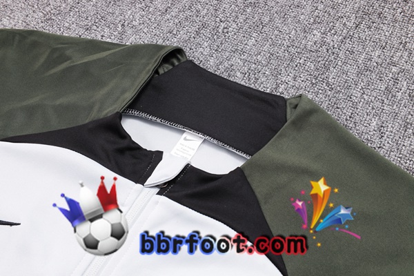 Survetement Foot - Veste FC Barcelone Blanc Vert 2023/2024