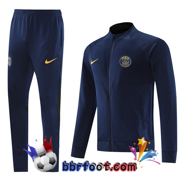 Survetement Foot - Veste Paris PSG Bleu Royal 2023/2024