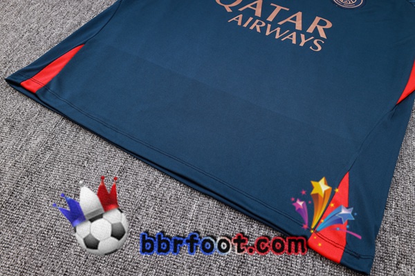 Ensemble Training T-Shirts Paris PSG + Shorts Bleu Royal 2023/2024