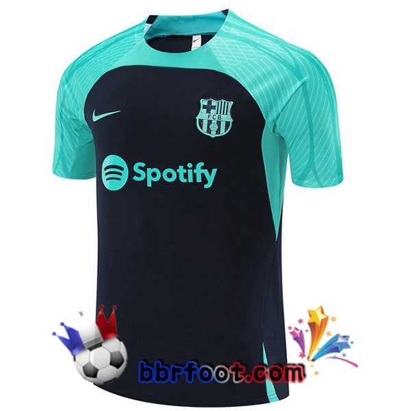 Training T-Shirts FC Barcelone Vert Bleu Royal 2023/2024