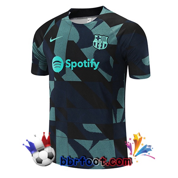 Training T-Shirts FC Barcelone Vert Bleu Royal 2023/2024