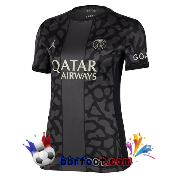 Maillot Foot Paris PSG Femme Third Noir 2023/2024