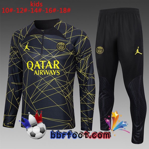 Survetement Foot Paris PSG Enfant Noir 2023/2024