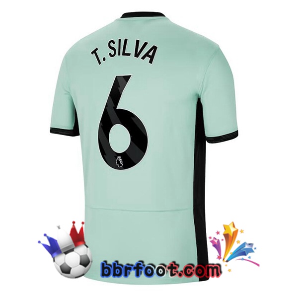 Maillot Foot FC Chelsea (T. Silva 6) Third Vert 2023/2024 Maillot Foot FC Chelsea (T. Silva 6) Third Vert 2023/2024