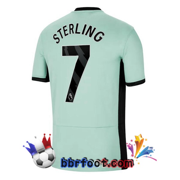 Maillot Foot FC Chelsea (Sterling 7) Third Vert 2023/2024