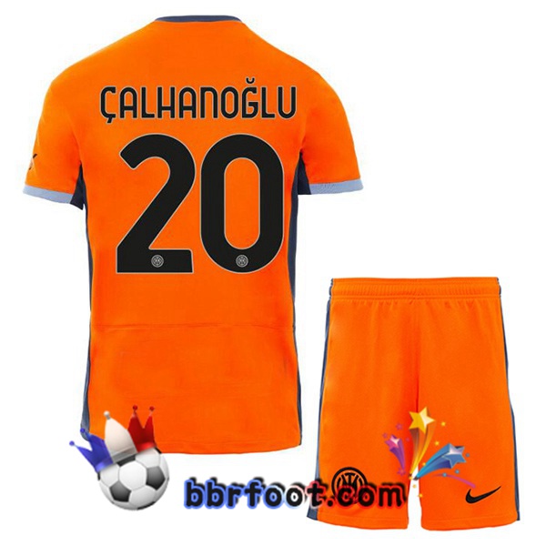 Maillot Foot Inter Milan (ÇALHANOĞLU 20) Enfant Third Orange 2023/2024