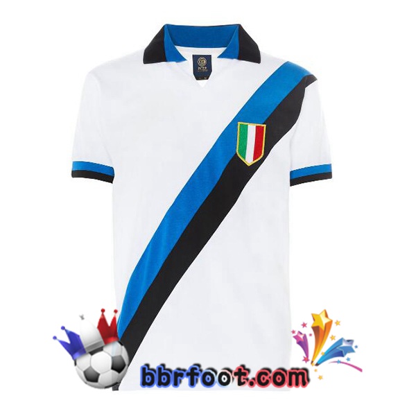Maillot Foot Inter Milan Retro Exterieur Blanc Bleu 1963-1964 Maillot Foot Inter Milan Retro Exterieur Blanc Bleu 1963-1964