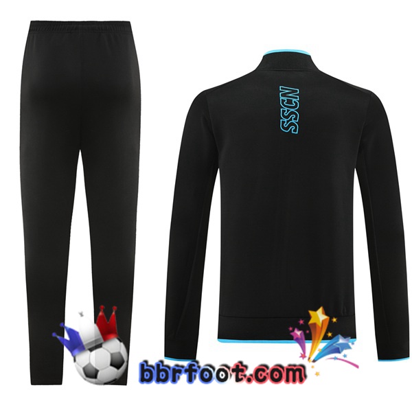 Survetement Foot - Veste SSC Naples Noir 2023/2024