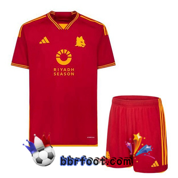 Maillot Foot AS Roma Enfant RIYADH SEASON Domicile Rouge 2023/2024