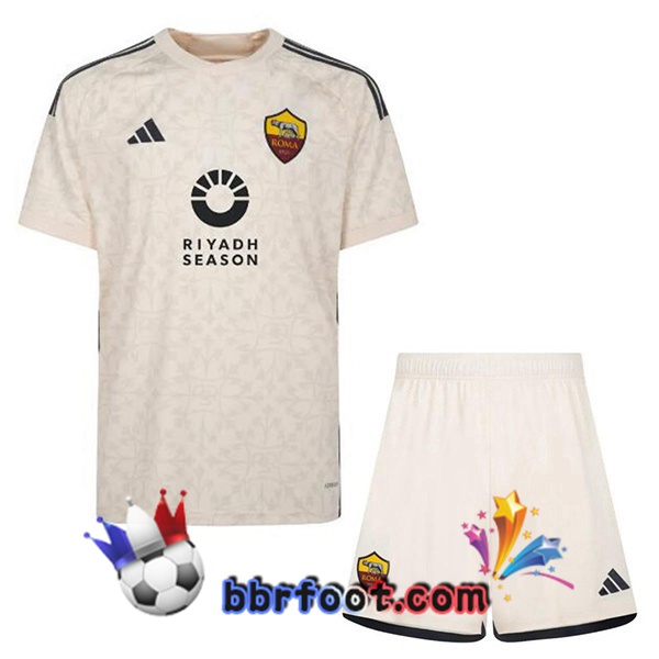 Maillot Foot AS Roma Enfant RIYADH SEASON Exterieur Jaune 2023/2024