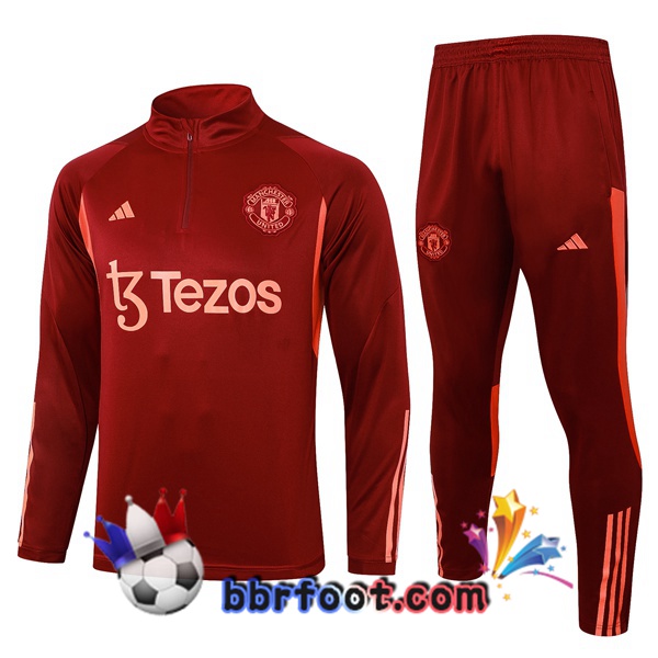 Survetement Foot Manchester United Rouge 2023/2024