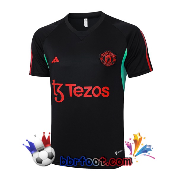 Training T-Shirts Manchester United Noir Rouge 2023/2024