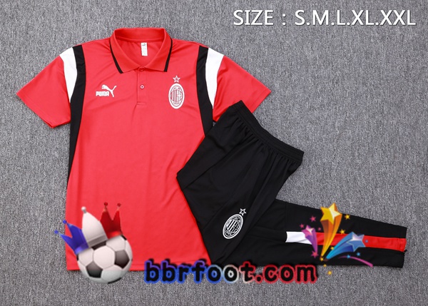 Polo Foot AC Milan + Pantalon Rouge 2023/2024