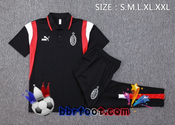 Polo Foot AC Milan + Pantalon Noir 2023/2024