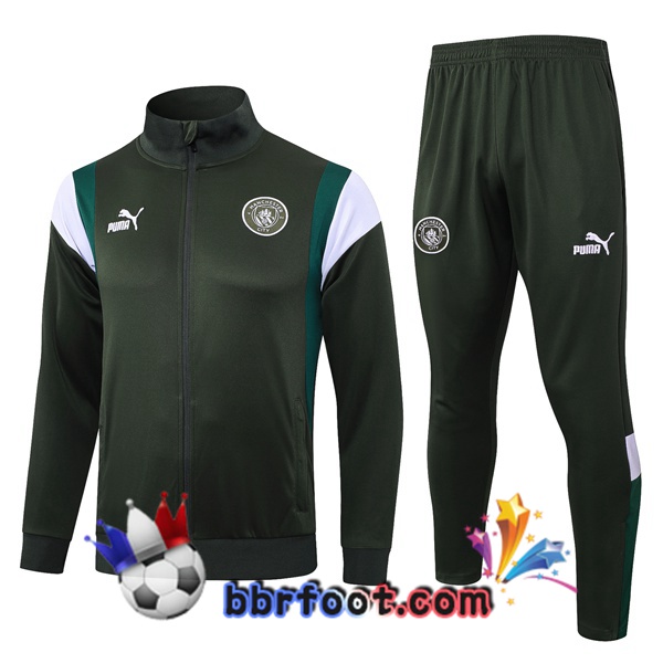 Survetement Foot - Veste Manchester City Vert 2023/2024