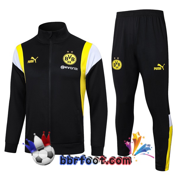 Survetement Foot - Veste Dortmund BVB Noir 2023/2024