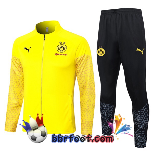 Survetement Foot - Veste Dortmund BVB Jaune 2023/2024