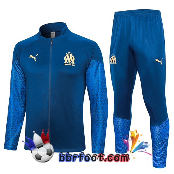 Survetement Foot - Veste Marseille OM Bleu 2023/2024