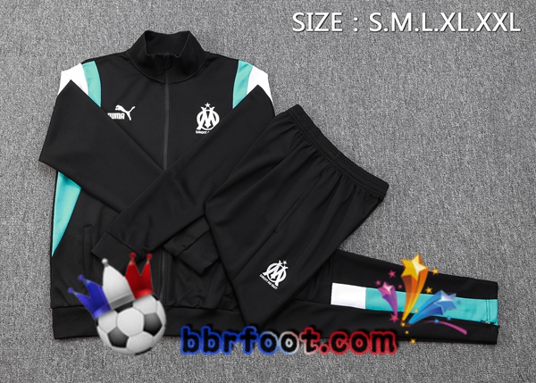 Survetement Foot - Veste Marseille OM Noir 2023/2024