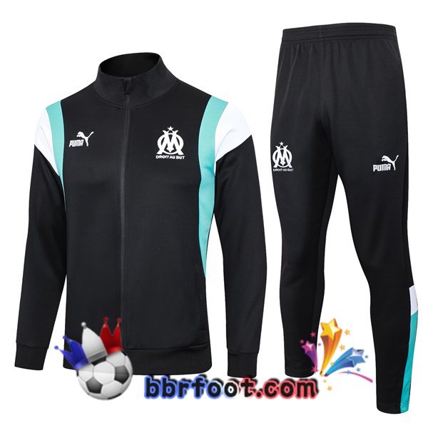 Survetement Foot - Veste Marseille OM Noir 2023/2024