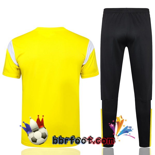 Ensemble Training T-Shirts Dortmund BVB + Pantalon Jaune 2023/2024