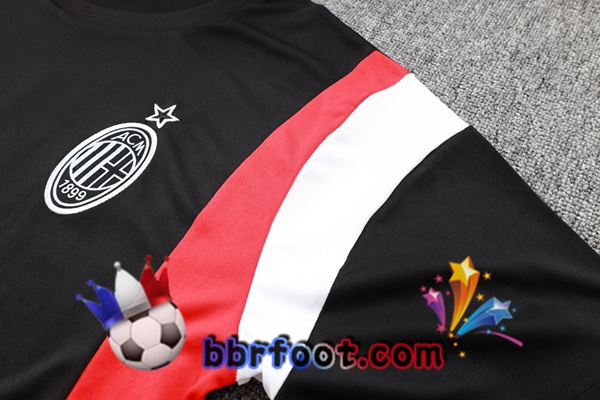 Ensemble Training T-Shirts AC Milan + Pantalon Noir 2023/2024