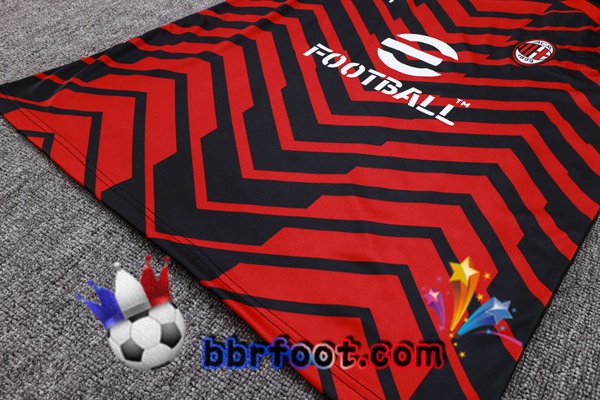 Ensemble Training T-Shirts AC Milan + Pantalon Noir Rouge 2023/2024