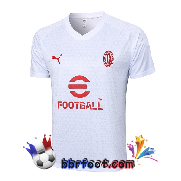 Training T-Shirts AC Milan Blanc 2023/2024