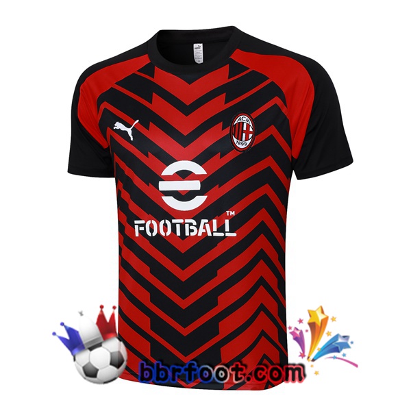 Training T-Shirts AC Milan Noir Rouge 2023/2024