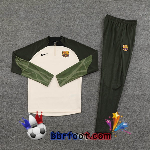 Survetement Foot FC Barcelone Blanc Vert 2023/2024