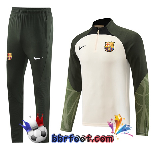 Survetement Foot FC Barcelone Blanc Vert 2023/2024