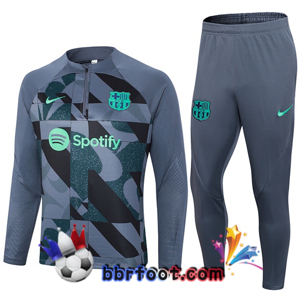 Survetement Foot FC Barcelone Gris 2023/2024