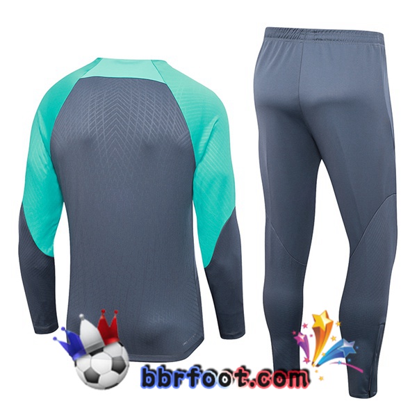 Survetement Foot FC Barcelone Gris Vert 2023/2024