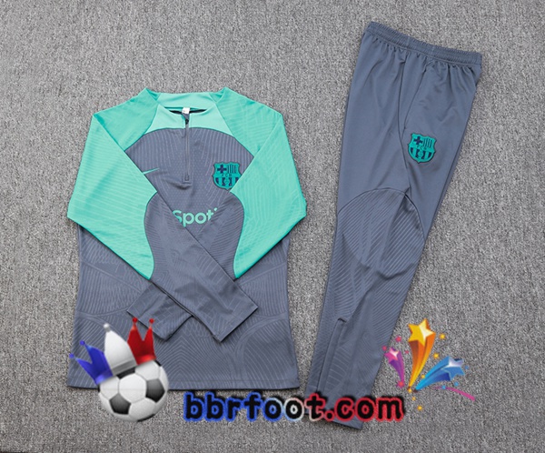 Survetement Foot FC Barcelone Gris Vert 2023/2024
