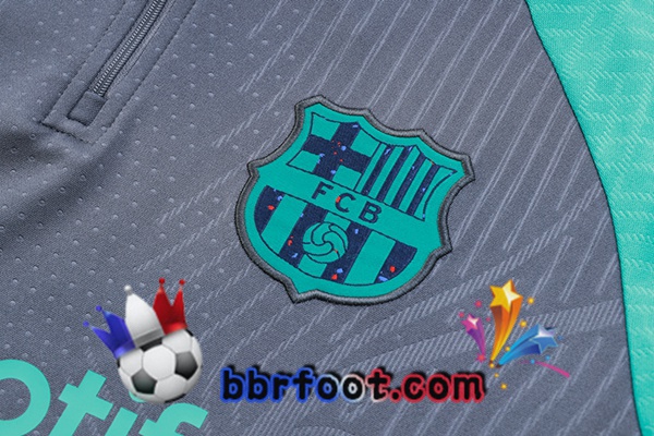Survetement Foot FC Barcelone Gris Vert 2023/2024