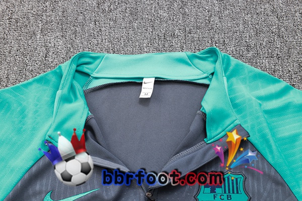 Survetement Foot FC Barcelone Gris Vert 2023/2024