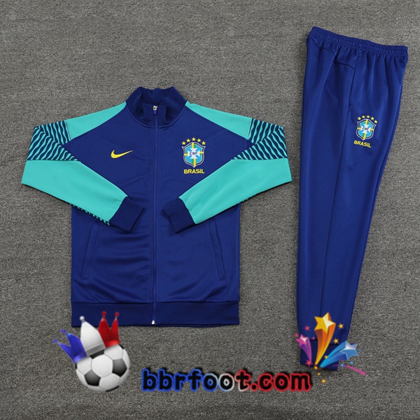 Survetement Foot - Veste Bresil Bleu 2023/2024