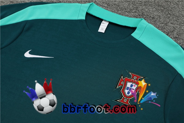 Ensemble Training T-Shirts Portugal + Shorts Vert 2023/2024