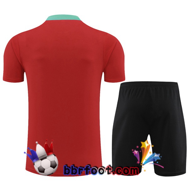 Ensemble Training T-Shirts Portugal + Shorts Rouge 2023/2024