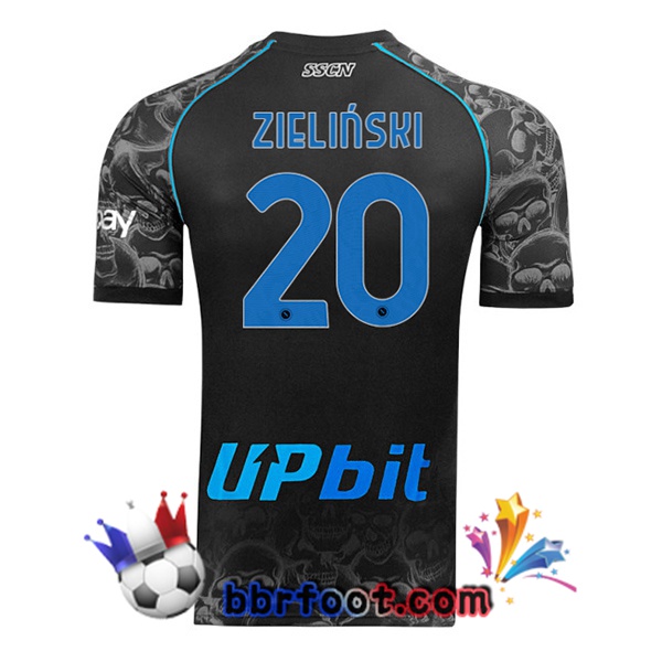Maillot Foot SSC Naples (Piotr Zielinski 20) Halloween Noir 2023/2024