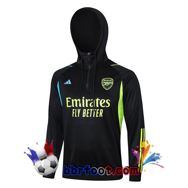 Sweat A Capuche Arsenal Noir 2023/2024
