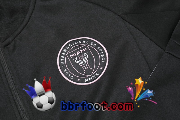 Survetement Foot - Veste Inter Miami CF Noir 2023/2024