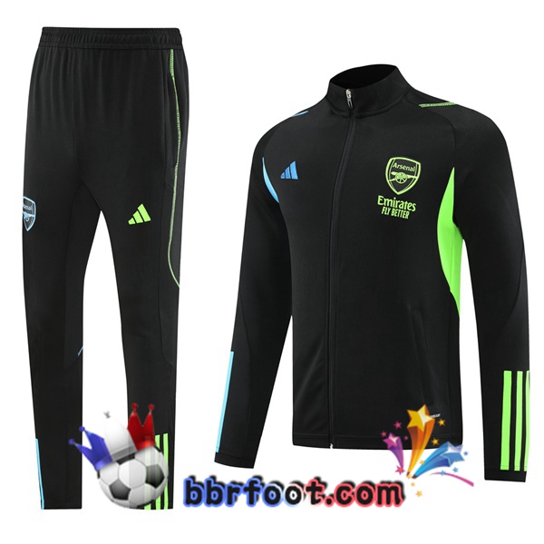 Survetement Foot - Veste Arsenal Noir 2023/2024