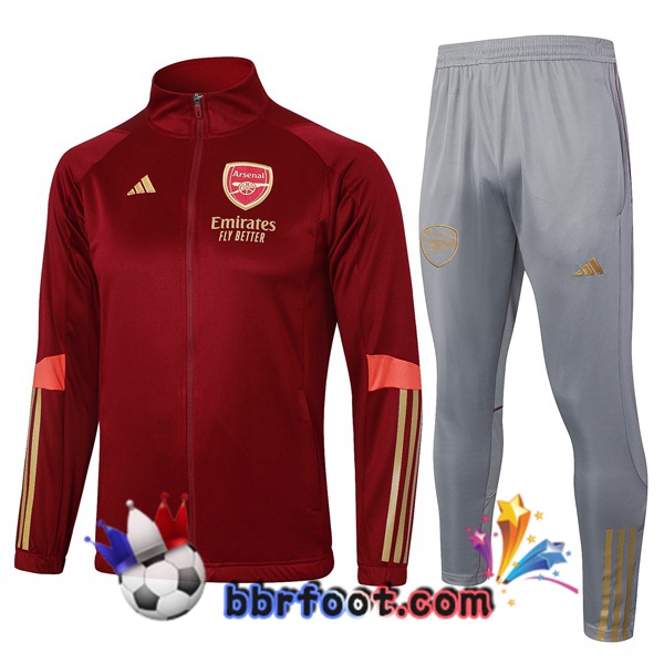 Survetement Foot - Veste Arsenal Rouge 2023/2024