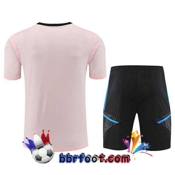 Ensemble Training T-Shirts Manchester United + Shorts Rose 2023/2024