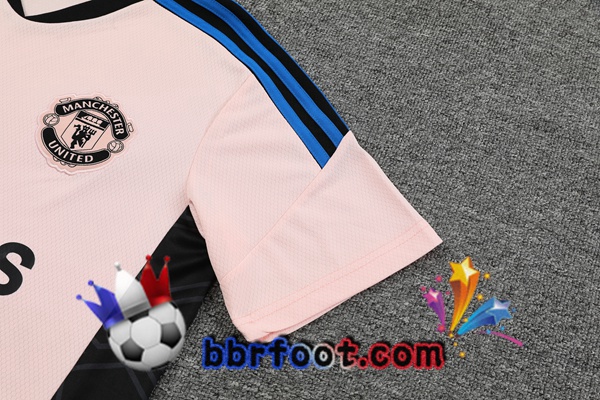Ensemble Training T-Shirts Manchester United + Shorts Rose 2023/2024