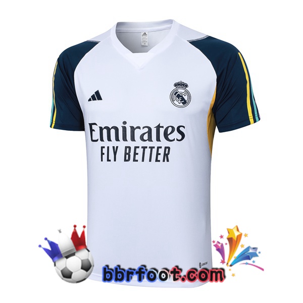 Training T-Shirts Real Madrid Blanc 2023/2024 Training T-Shirts Real Madrid Blanc 2023/2024