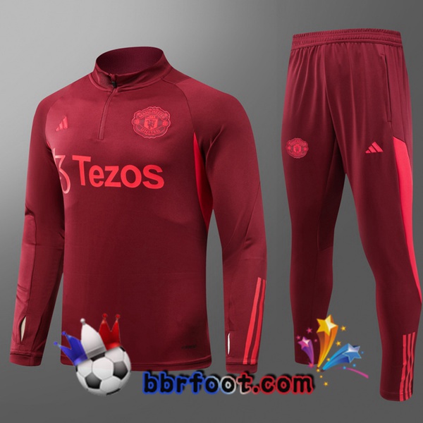 Survetement Foot Manchester United Enfant Rouge 2023/2024