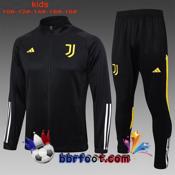 Survetement Foot - Veste Juventus Enfant Noir 2023/2024
